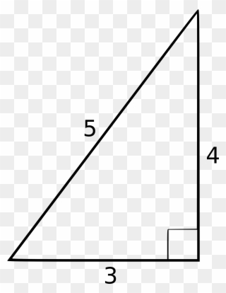 Right Scalene Triangle - 3 4 5 Üçgeni Clipart