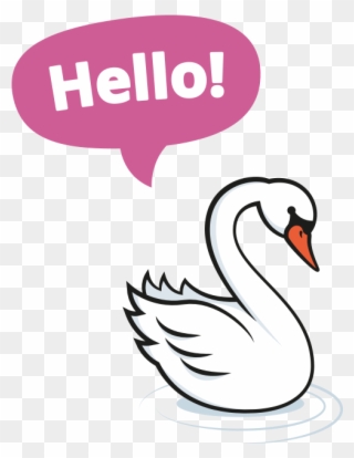 "i'm Sarina The Swan At The School House - Swan Clipart