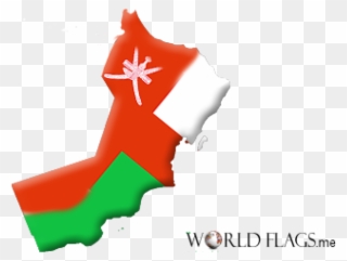 علم عمان على شكل خريطة Clipart