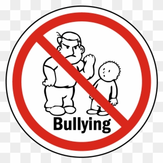 No Bullying Label - No Bullying Sign Drawing Clipart