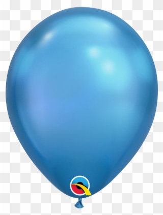 Chrome Blue 11" Latex Balloons - Blue Chrome Balloon Clipart