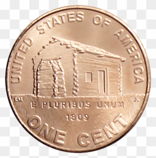 *2009 P Lincoln Cent With New Reverse Of Lincolns Birth - Coin Clipart