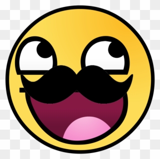 Smiley Face With Mustache And Thumbs Up - Awesome Face With Mustache Clipart