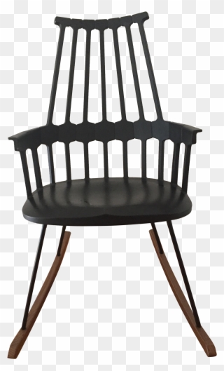 Kartell Comback Rocking Armchair Chairish Chair One - Kartell Comback Sled Chair - Black Clipart