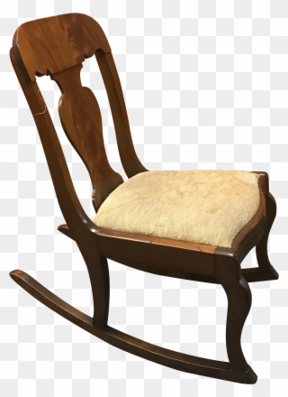 Small Victorian Wood With Beige Taupe Padding Armless - Chair Clipart