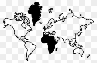 World Map Clipart World View - South America Vs Europe Size - Png Download