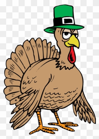 戴帽子的火鸡 - Silly Turkey Coloring Pages Clipart
