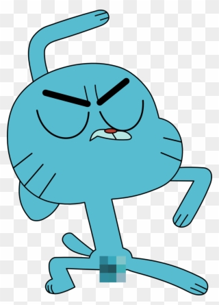Amazing World Of Gumball Gumball Is Naked Clipart