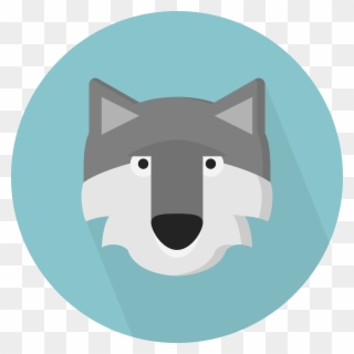 Open - Wolf Round Icon Clipart