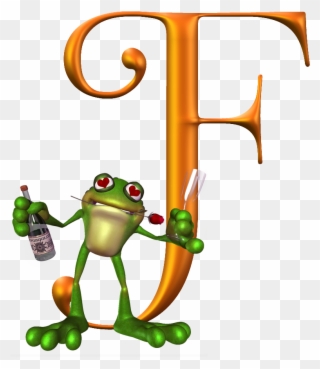 F For Frog Alphabet Soup, Alphabet Letters, Letter - Letter Clipart