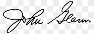 Open - John Glenn Signature Clipart