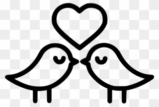 Romantic Valentine Day Heart Birds Comments Clipart