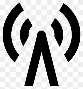 This Is A Triangular Shaped Icon Depicting A Radio - Radio Tower Icon Clipart