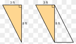 A Triangle With One Side Labeled 3 Feet And Another - Triangle Clipart