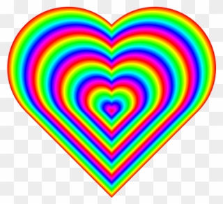 Heart Rainbow Picture - Rainbow Heart Clipart