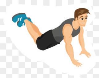 Exercise Clipart Push Up - Press Up - Png Download