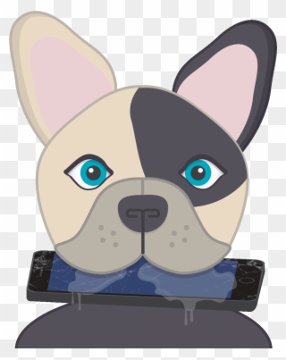 Drool Drips On Phone - Cartoon Drooling Gif Dog Clipart