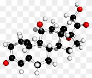 A 3d Model Of The Cortisol Molecule That I Created Clipart