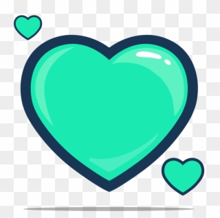 One Larger Than The Others - Sticker Heart Clipart