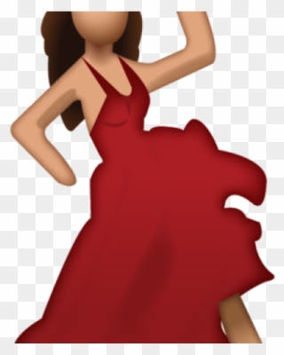 Emoji Clipart Dancing - Red Dress Emoji Png Transparent Png