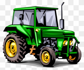 Vector Illustration Of Agriculture And Farming Equipment - Traktor John Deere Clipart - Png Download
