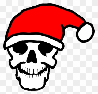 Skulls With Hats Image - Skull With Christmas Hat Clipart