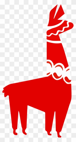 Red Llama Clipart