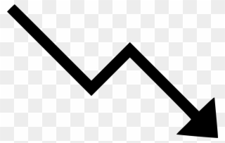 Down Png Trending Down Arrow Chart Decrease Svg Png - Chart Down Png Clipart