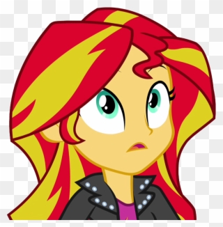 Sunset Between Rocks - Equestria Girls Sunset Shimmer Happy Clipart