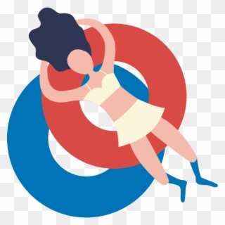 Free Online Swimming Circle Women Characters Vector - Portable Network Graphics Clipart