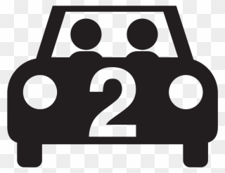 Whether Driving Your Coworkers Or Hitching A Ride With - Two People In Car Clipart - Png Download