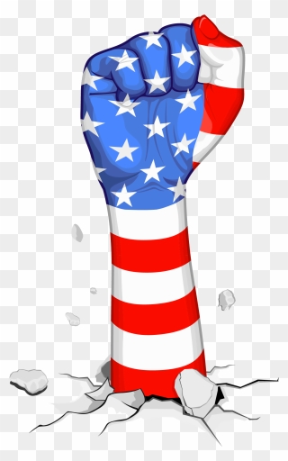 American Fist Flag Decor Png - 4th Of July Png Clipart