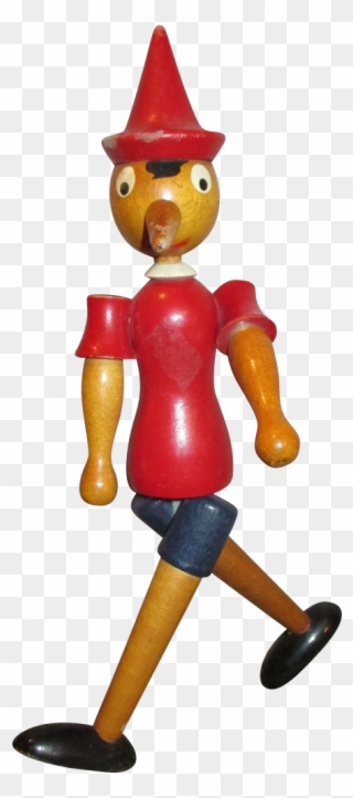 Vintage Wooden Pinocchio Doll - Doll Clipart