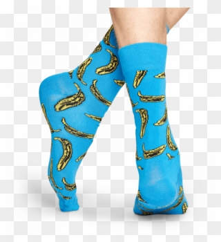 Andy Warhol Banana Sock - Happy Socks Andy Warhol Banana Sock Blue M/l Clipart