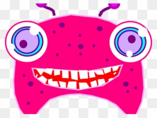 Pink Eyes Clipart Alien Creature - Pink Floating Monster Oval Ornament - Png Download