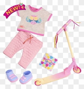 Owl Be Cruisin Deluxe Scooter Outfit For 18-inch Dolls - Toy Instrument Clipart