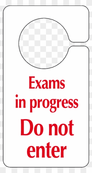 Exams In Progress Do Not Enter Hook On The Door Sign - Maintenance In Progress Sign Clipart