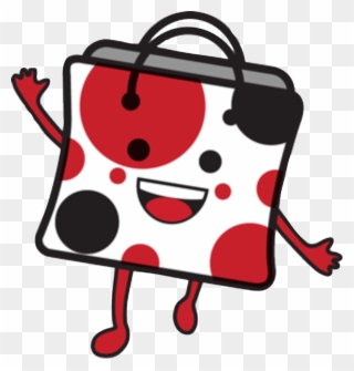 Get Social - Spotty Bag Clipart
