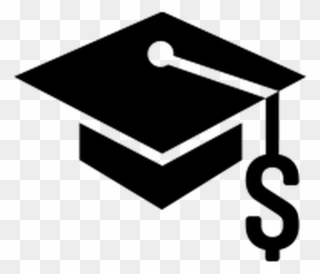 Dollar Sign With Graduation Cap Clipart