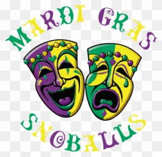 Mardi Gras Masks Happy Sad Clipart