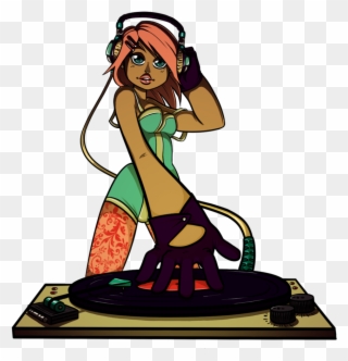 Graphic Free Download Lady Graphics Illustrations Download - Girl Dj Clipart Png Transparent Png