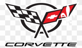 Permalink To Corvette Logo Vector Banner Clipart - Corvette Emblem Black And White - Png Download