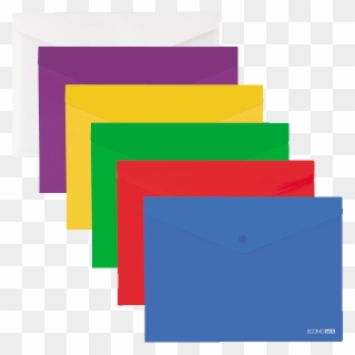 Mape Aploksne Ar Spiedpogu Economix, A4 - Brand Clipart