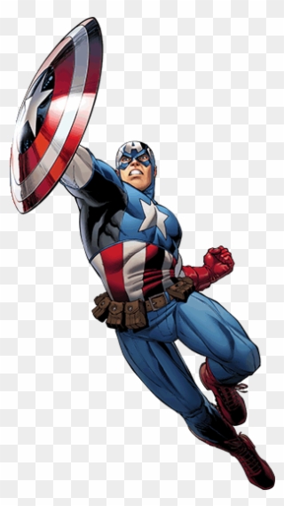 Comic Captain America - Captain America Cartoon Flying Clipart