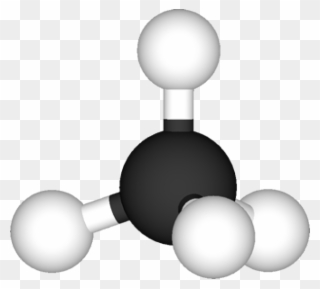 Methane Molecule Structure - Ball And Stick Model Of Methane Clipart