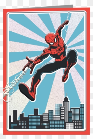 Cards - Spider-man Friendly Neighborhood Birthday Card Clipart