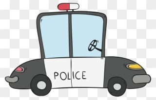 Clipart Library Car Download Hand Painted Police Transprent - Cartoon Police Car Drawing - Png Download