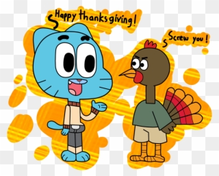 Happy Thanksgiving By Mannyg86-d8588xb - Amazing World Of Gumball Thanksgiving Clipart