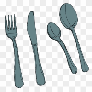 Drawn Spoon Dessert Spoon - Cutlery Clipart