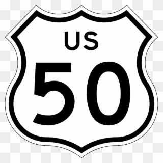 Open - Us Route 50 Sign Clipart